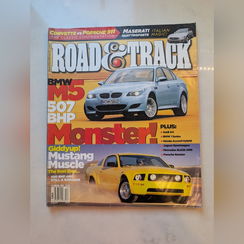 Road & Track BMW, M5, 507 BHP, Monster! Magazine, December 2004